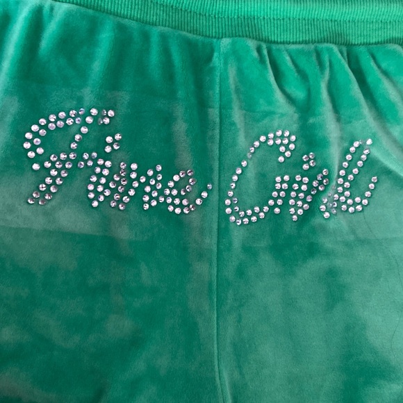 Fine Girl Green Velour Tracksuit - Picture 3 of 5